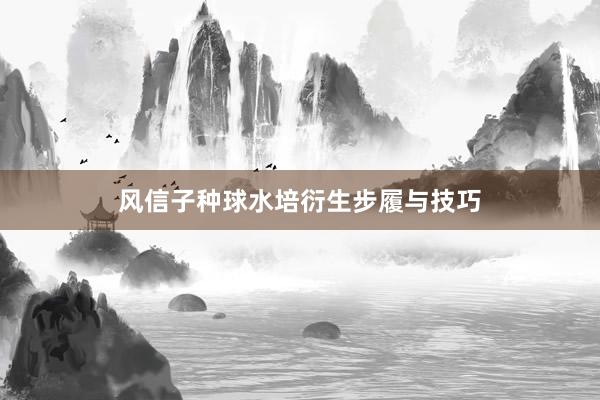 风信子种球水培衍生步履与技巧